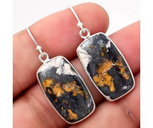 Natural Indian Blanket Jasper Earrings SDE50571 E-1001, 13x22 mm