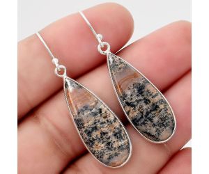 Natural Russian Honey Dendrite Opal Earrings SDE50585 E-1001, 11x28 mm