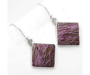 Natural Purpurite - South Africa Earrings SDE50636 E-1001, 14x14 mm