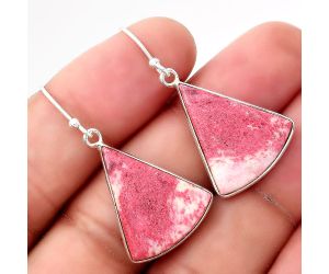 Natural Pink Thulite - Norway Earrings SDE50673 E-1001, 17x21 mm