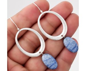 Matte Finish - Dumortierite Quartz Earrings SDE50694 E-1193, 10x17 mm