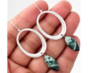 Matte Finish - Larsonite Jasper Earrings SDE50709 E-1193, 9x19 mm