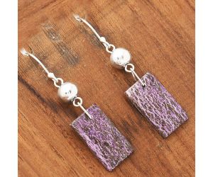 Natural Purpurite - South Africa Earrings SDE50752 E-1031, 11x20 mm