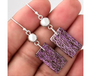 Natural Purpurite - South Africa Earrings SDE50752 E-1031, 11x20 mm