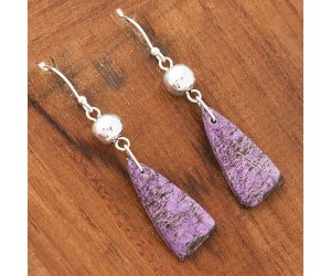 Natural Purpurite - South Africa Earrings SDE50754 E-1031, 11x24 mm