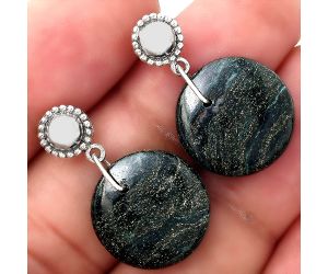 Natural Larsonite Jasper Earrings SDE50778 E-1227, 16x16 mm