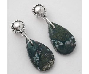 Natural Larsonite Jasper Earrings SDE50781 E-1227, 11x19 mm