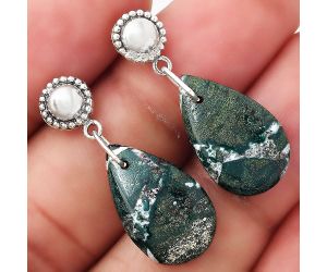 Natural Larsonite Jasper Earrings SDE50781 E-1227, 11x19 mm