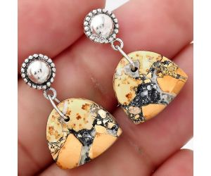 Natural Maligano Jasper - Indonesia Earrings SDE50791 E-1227, 13x14 mm