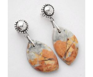 Natural Maligano Jasper - Indonesia Earrings SDE50806 E-1227, 12x20 mm