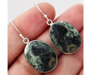 Natural Star Galaxy Jasper Earrings SDE50852 E-1001, 16x20 mm