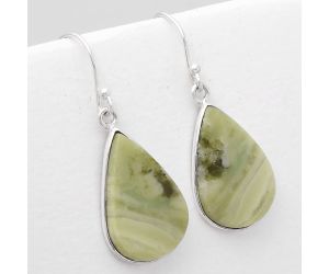 Natural Serpentine Earrings SDE50853 E-1001, 14x21 mm