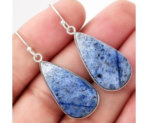 Natural Dumortierite Quartz Earrings SDE50872 E-1001, 14x27 mm