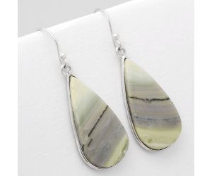 Natural Serpentine Earrings SDE50876 E-1001, 15x28 mm