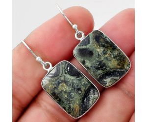 Natural Star Galaxy Jasper Earrings SDE50994 E-1001, 14x20 mm