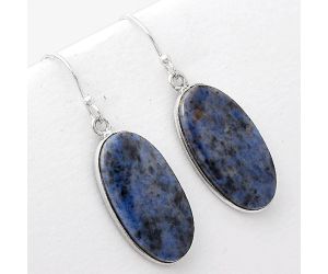 Natural Dumortierite Quartz Earrings SDE50999 E-1001, 12x23 mm