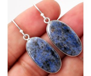 Natural Dumortierite Quartz Earrings SDE50999 E-1001, 12x23 mm