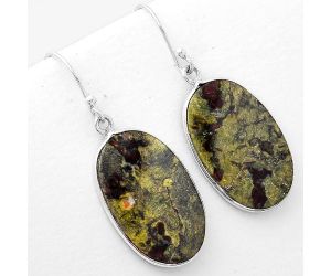 Dragon Blood Stone - South Africa Earrings SDE51013 E-1001, 15x24 mm