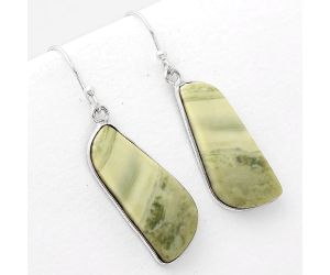 Natural Serpentine Earrings SDE51019 E-1001, 12x27 mm