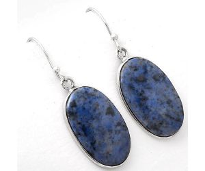 Natural Dumortierite Quartz Earrings SDE51052 E-1001, 13x22 mm