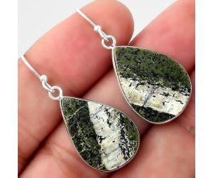 Natural Chrysotile Earrings SDE51059 E-1001, 15x22 mm