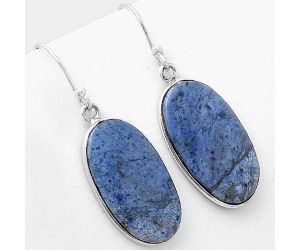 Natural Dumortierite Quartz Earrings SDE51063 E-1001, 13x24 mm