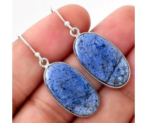 Natural Dumortierite Quartz Earrings SDE51063 E-1001, 13x24 mm