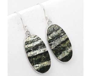 Natural Chrysotile Earrings SDE51067 E-1001, 14x26 mm