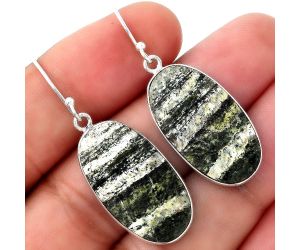 Natural Chrysotile Earrings SDE51067 E-1001, 14x26 mm