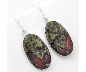 Dragon Blood Stone - South Africa Earrings SDE51074 E-1001, 17x28 mm