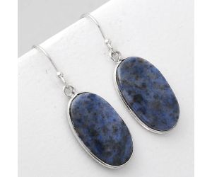 Natural Dumortierite Quartz Earrings SDE51098 E-1001, 13x22 mm