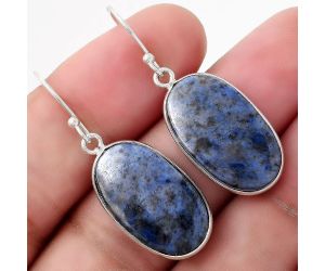 Natural Dumortierite Quartz Earrings SDE51098 E-1001, 13x22 mm