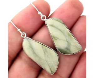 Natural Serpentine Earrings SDE51099 E-1001, 13x30 mm