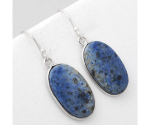 Natural Dumortierite Quartz Earrings SDE51115 E-1001, 12x21 mm