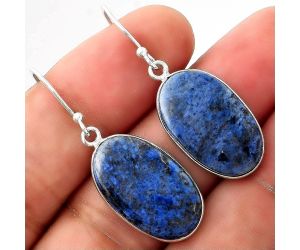 Natural Dumortierite Quartz Earrings SDE51131 E-1001, 13x22 mm