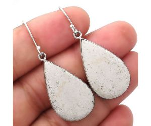 Natural White Scolecite Earrings SDE52022 E-1001, 16x28 mm