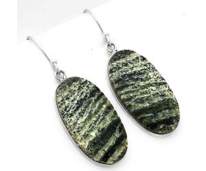 Natural Chrysotile Earrings SDE52032 E-1001, 15x27 mm