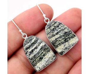 Natural Chrysotile Earrings SDE52138 E-1001, 16x22 mm