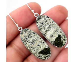 Natural Chrysotile Earrings SDE52288 E-1001, 13x30 mm