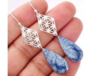 Artisan - Natural Dumortierite Quartz Earrings SDE52518 E-1108, 11x24 mm