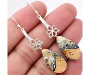 Natural Maligano Jasper - Indonesia Earrings SDE52546 E-1205, 12x22 mm