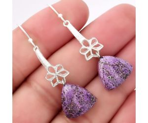 Natural Purpurite - South Africa Earrings SDE52547 E-1205, 14x14 mm