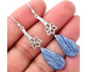 Natural Dumortierite Quartz Earrings SDE52558 E-1205, 11x22 mm