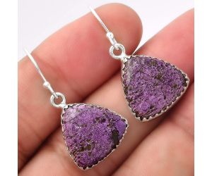 Natural Purpurite - South Africa Earrings SDE52723 E-1113, 15x15 mm