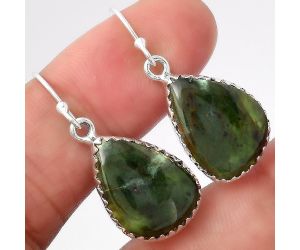 Natural Chrome Chalcedony Earrings SDE52724 E-1113, 13x17 mm