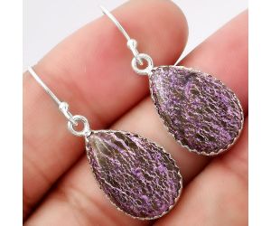 Natural Purpurite - South Africa Earrings SDE52736 E-1113, 13x19 mm