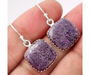 Natural Purpurite - South Africa Earrings SDE52737 E-1113, 14x14 mm