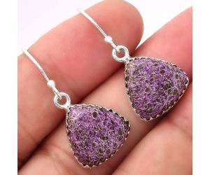 Natural Purpurite - South Africa Earrings SDE52775 E-1113, 14x14 mm