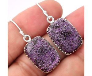 Natural Purpurite - South Africa Earrings SDE52797 E-1113, 13x18 mm