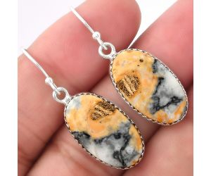 Natural Maligano Jasper - Indonesia Earrings SDE52811 E-1113, 12x20 mm